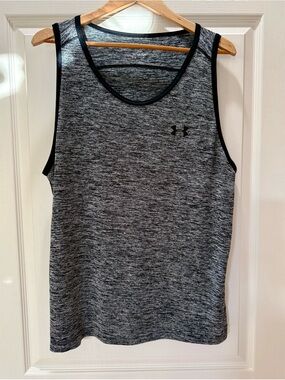 Under Armour Men’s Black & Grey Heather Performance Tank